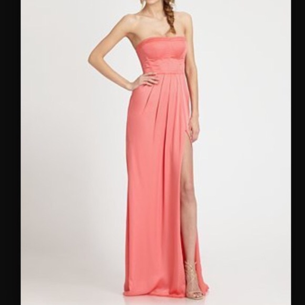 BCBGMaxAzria Coral Strapless Gown